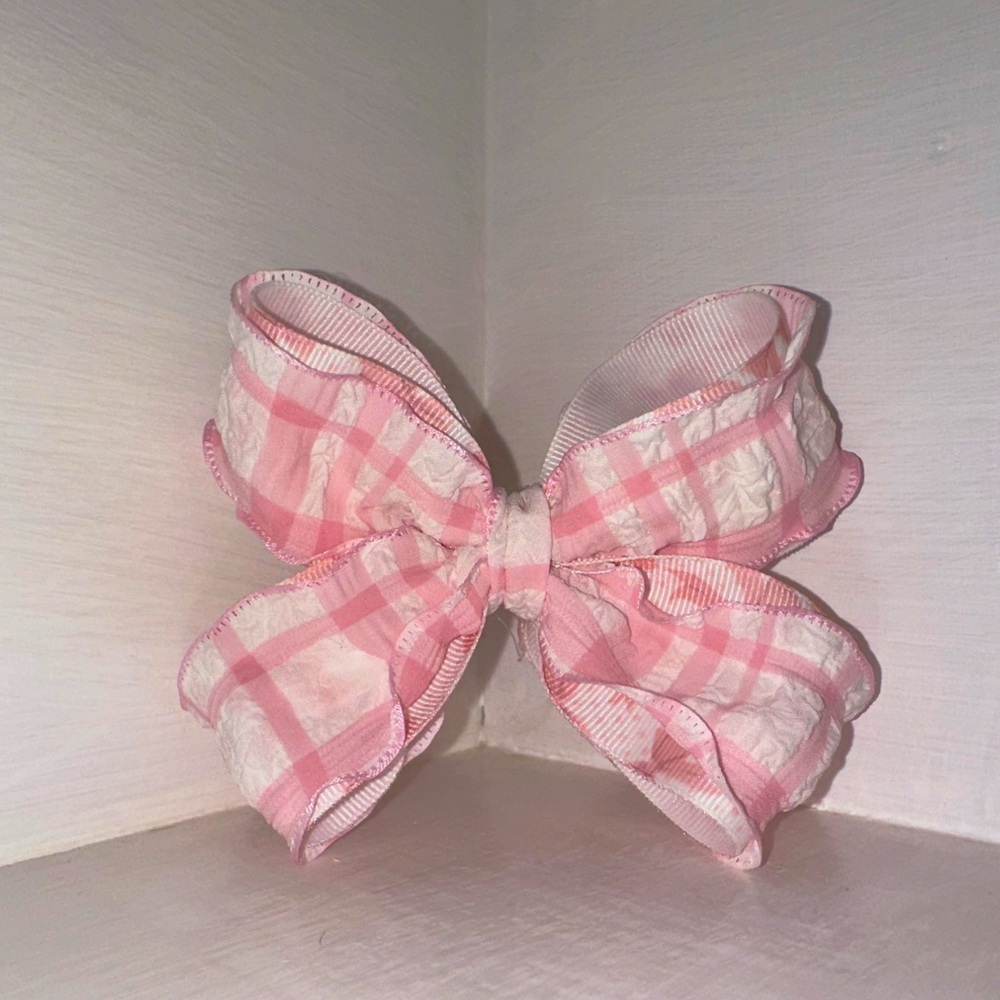Pink Gingham Bow